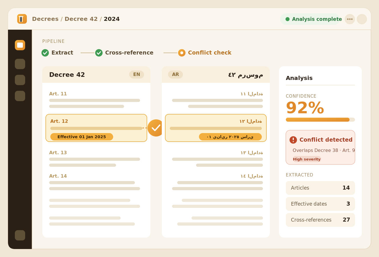 Legal Document Intelligence — Bilingual legal pipeline for decrees & laws